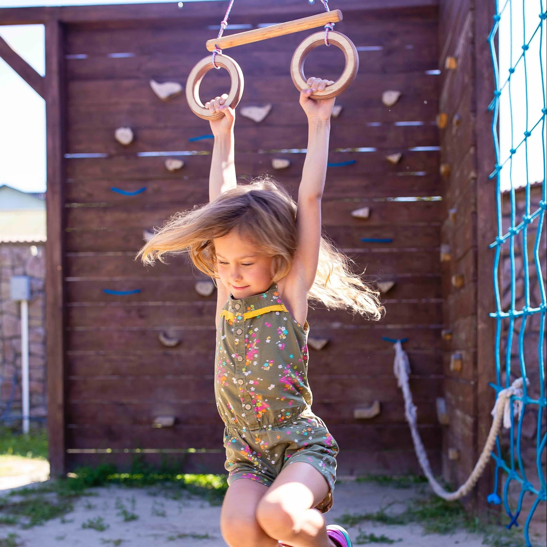 2in1 Swings Set: Disk rope swing + Rope ladder – Wood Wood Toys