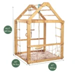 indoor-wooden-playhouse-with-triangle-ladder-slide-board-and-swings-262937