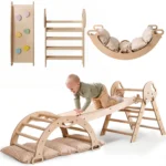 montessori-4in1-climbing-set-pikler-triangle-arch-slide-board-and-cushion-for-toddlers-13-years-786854