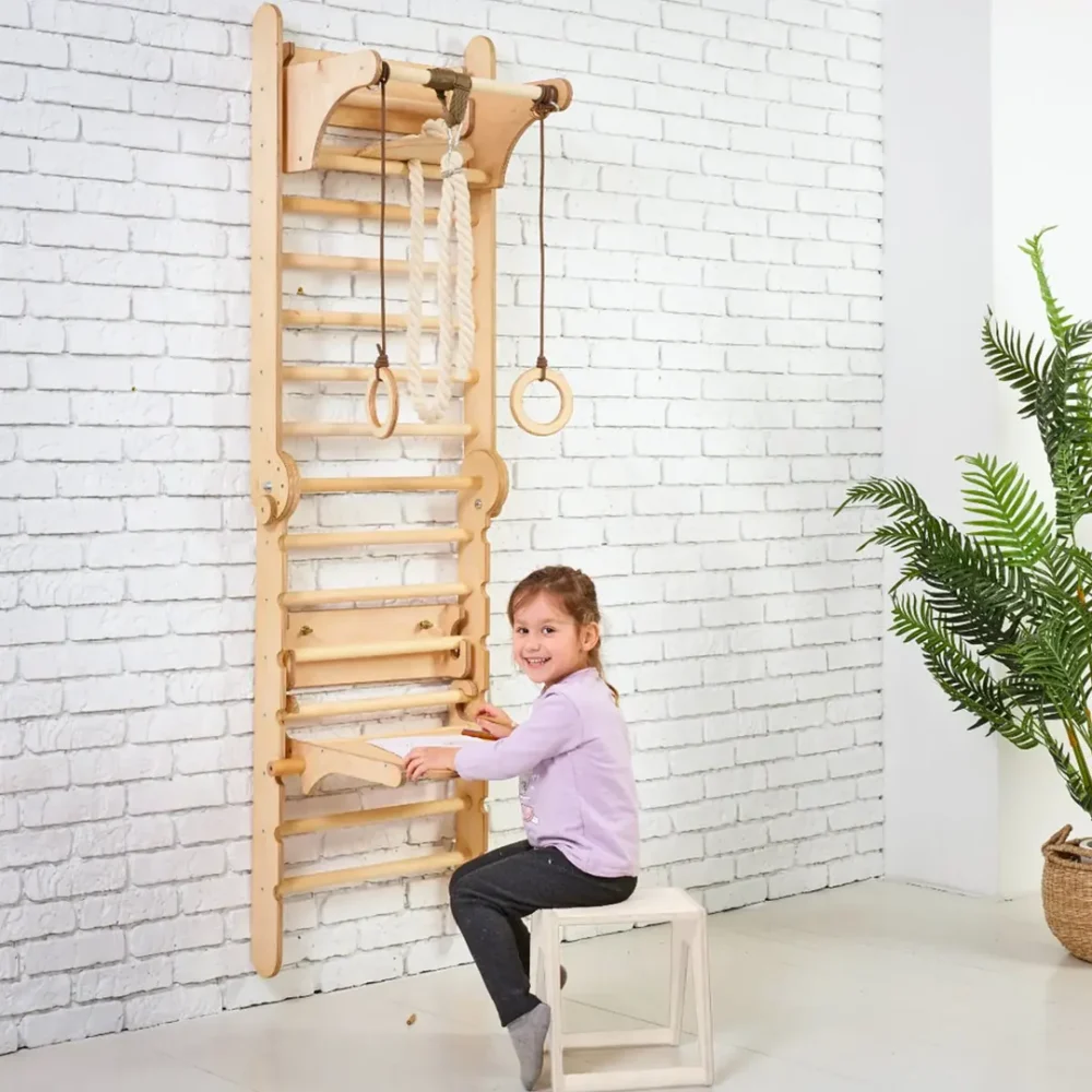 4in1-wooden-swedish-wall-climbing-ladder-for-children-swing-set-slide-board-art-add-on-807919